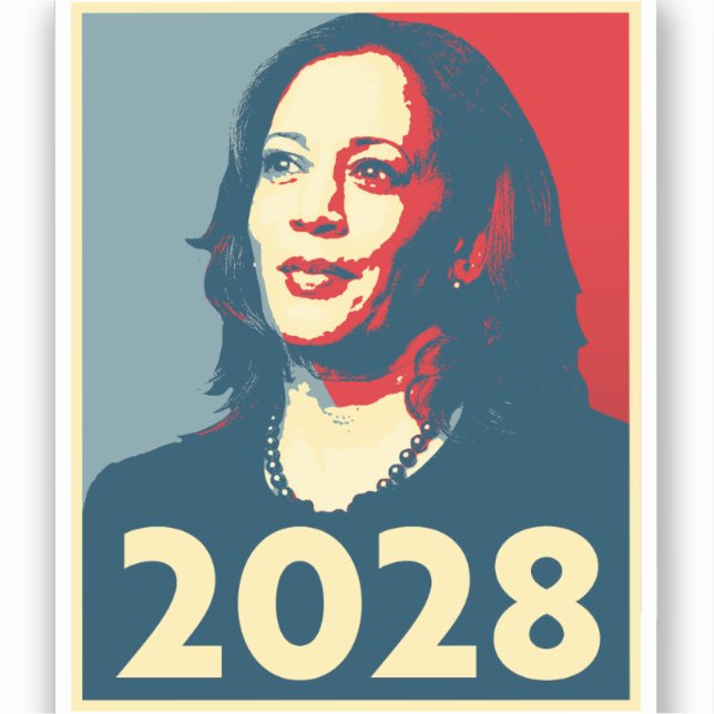 Pegatina Kamala Harris 2028 (Anverso)