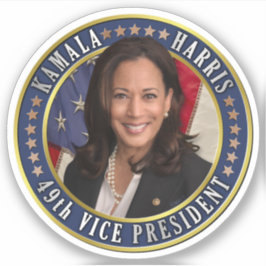 Pegatina Kamala Harris 49ª Conmemoración del Vicepresidente