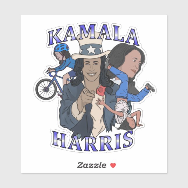 Pegatina Kamala Harris Bootleg Rap Style (Hoja)