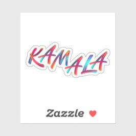 Pegatina Kamala Harris Colorful Text 2024