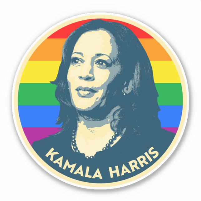 PEGATINA KAMALA HARRIS ORIDE BADGE (Anverso)