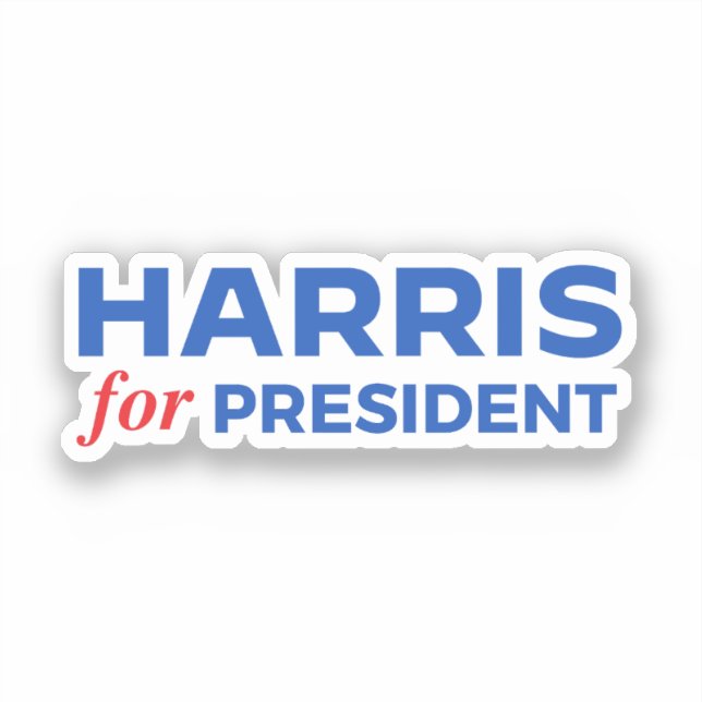 Pegatina Kamala Harris por el presidente (Anverso)
