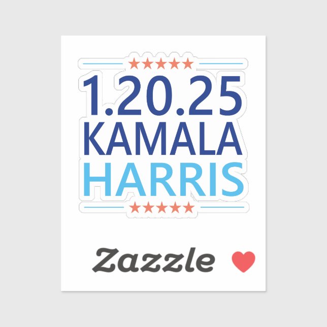 Pegatina Kamala Harris Primera mujer presidenta 1.20.25 (Hoja)