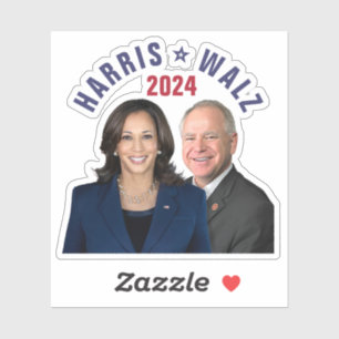 Pegatina Kamala Harris Tim Walz 2024 Vicefotos del presiden