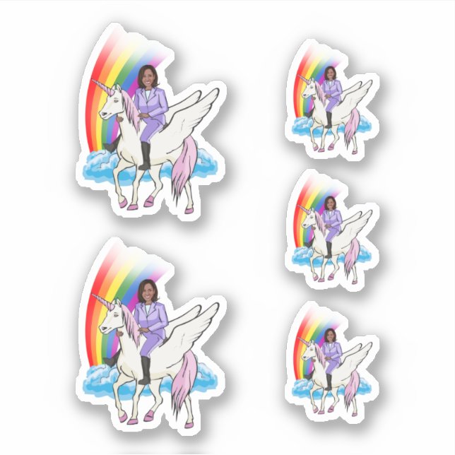 Pegatina Kamala Harris Unicorn 2024 (Anverso)