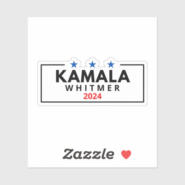 Pegatina Kamala Harris y Gretchen Whitmer 2024 (Hoja)
