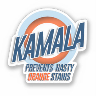 Pegatina Kamala previene las montañas de los Naranjas desag