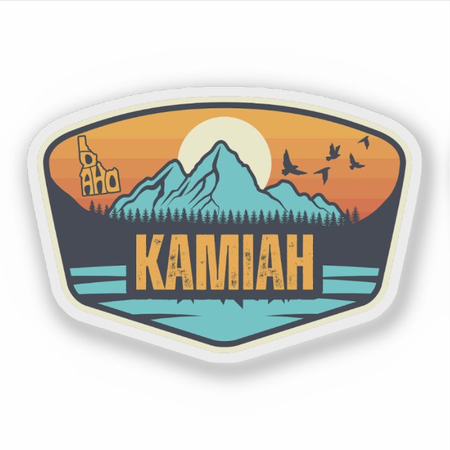 Pegatina Kamiah, Idaho (Anverso)