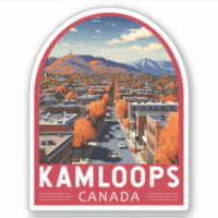 Kamloops Canada Travel Art Vintage