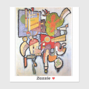 Pegatina Kandinsky - Complejo Simple, obra de arte abstract