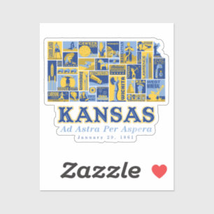 Pegatina - Kansas: Ad Astra Per Aspera