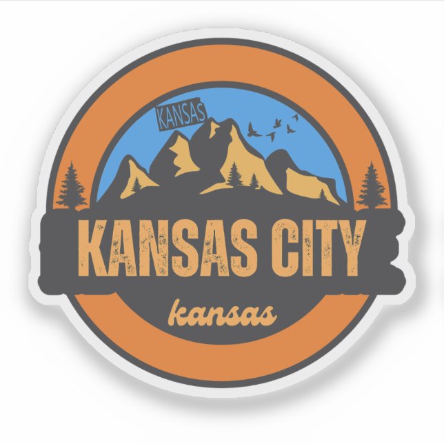Pegatina Kansas City, Kansas (Anverso)