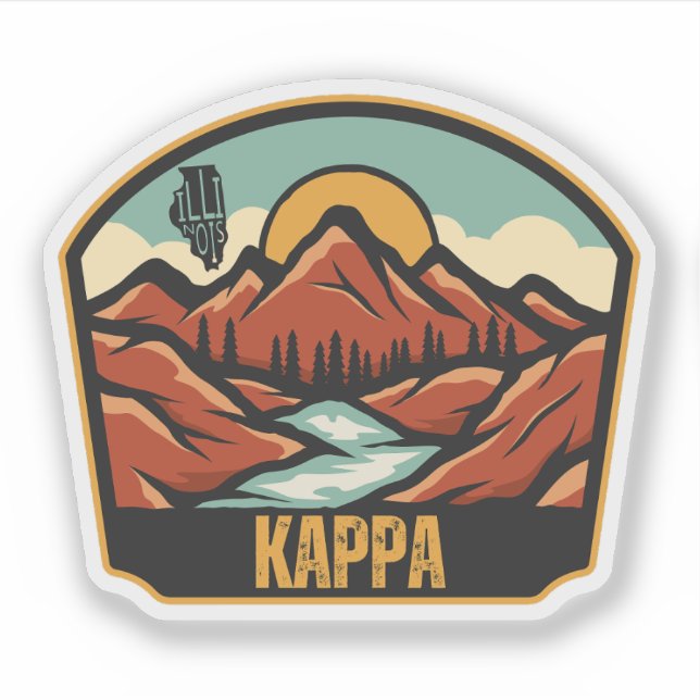 Pegatina Kappa, Illinois  (Anverso)