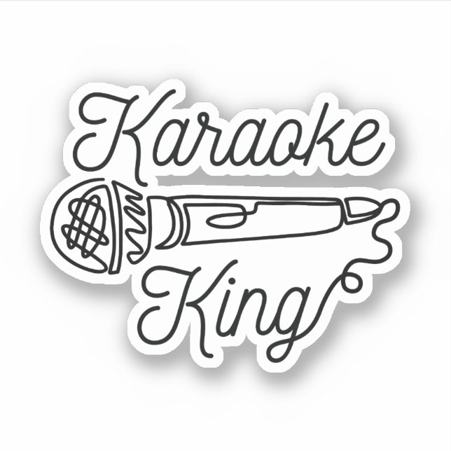 PEGATINA KARAOKE KING (Anverso)