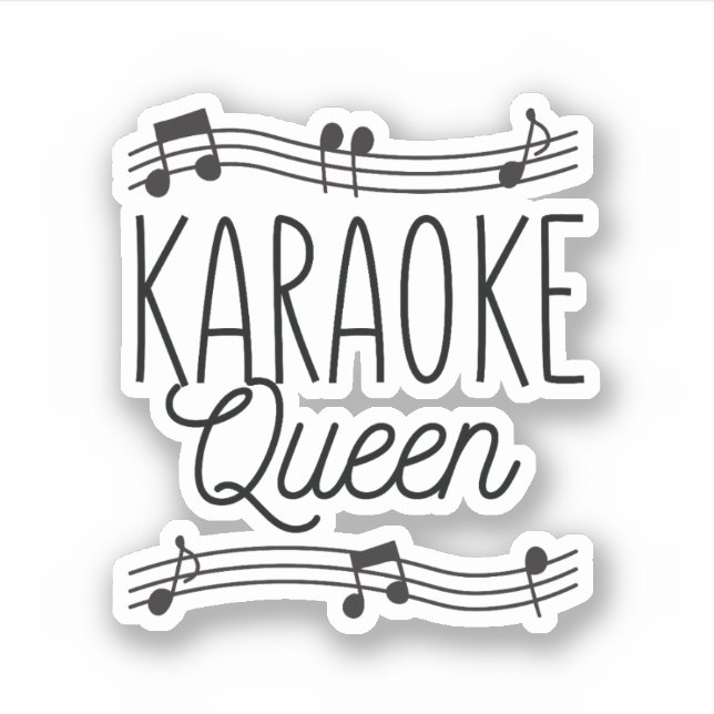 PEGATINA KARAOKE QUEEN (Anverso)