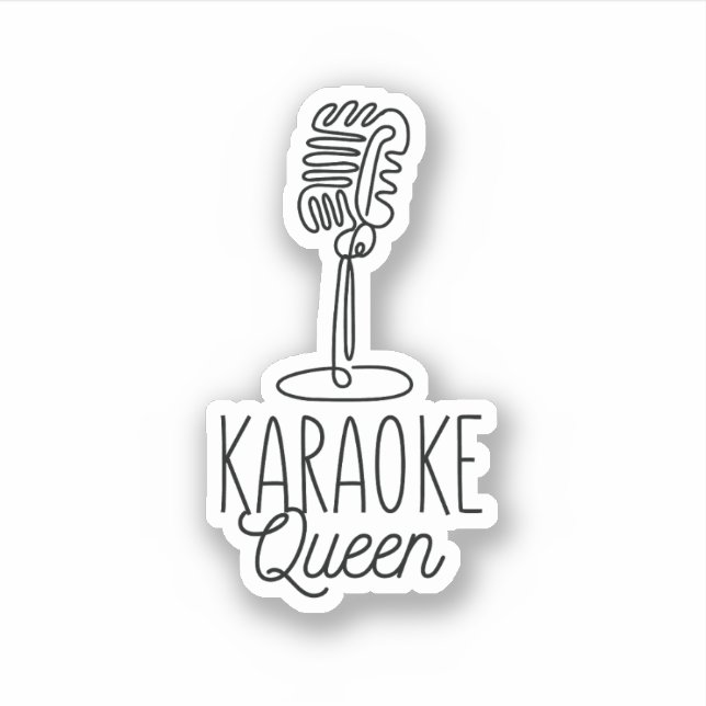 PEGATINA KARAOKE QUEEN (Anverso)