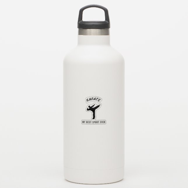 Pegatina Karate mi mejor deporte (Botella de agua)