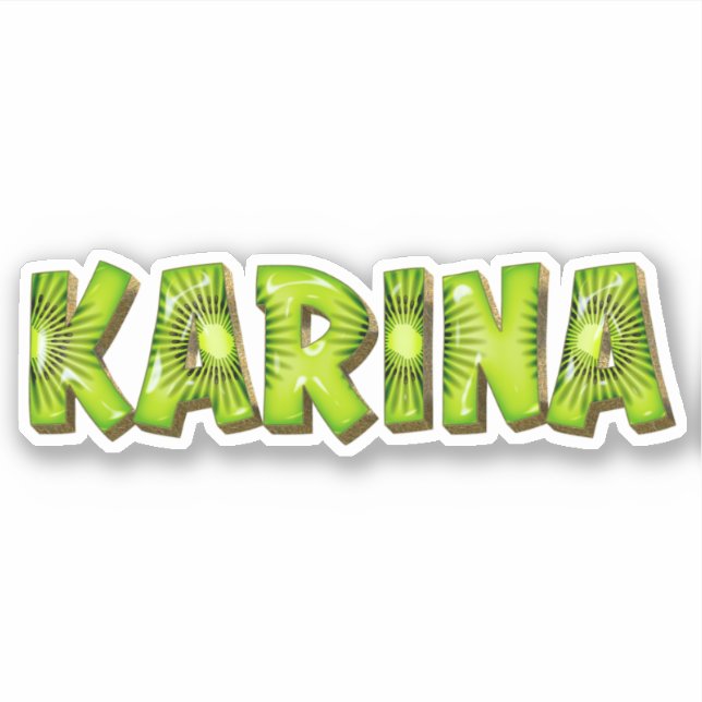 Pegatina Karina Name Kiwi Design Aufkleber Sticker (Anverso)