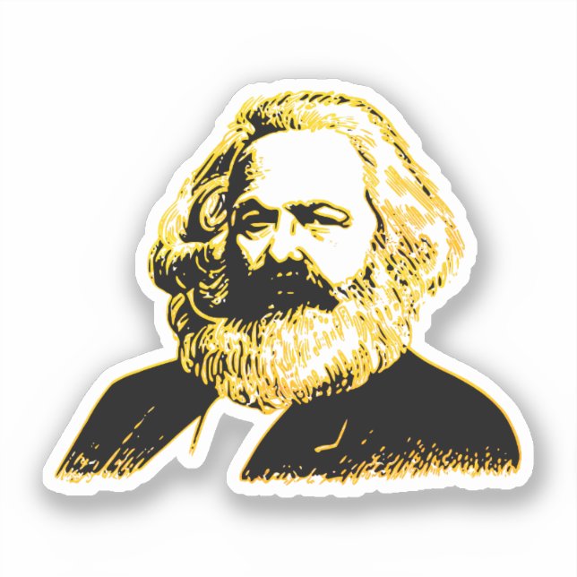 Pegatina Karl Marx (Anverso)