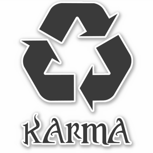 Pegatina Karma: Lo que sucede (Anverso)