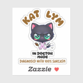 Pegatina Kat Lym In Doctor Mode 