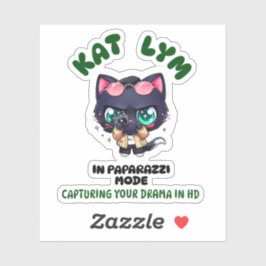 Pegatina Kat Lym In Paparazzi Mode Sticker