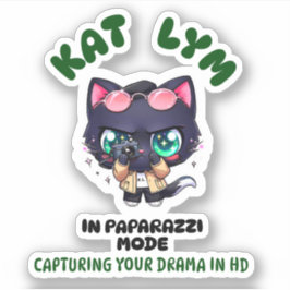 Pegatina Kat Lym In Paparazzi Mode Sticker