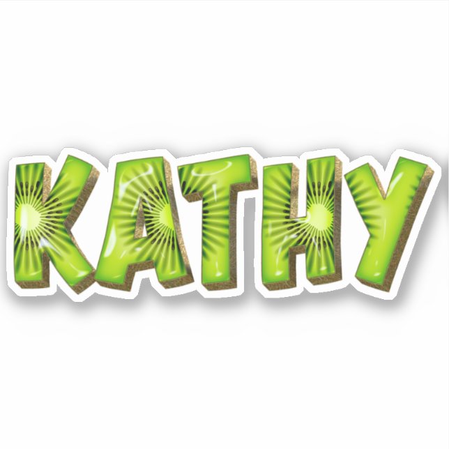 Pegatina Kathy Name Kiwi Design Aufkleber Sticker (Anverso)