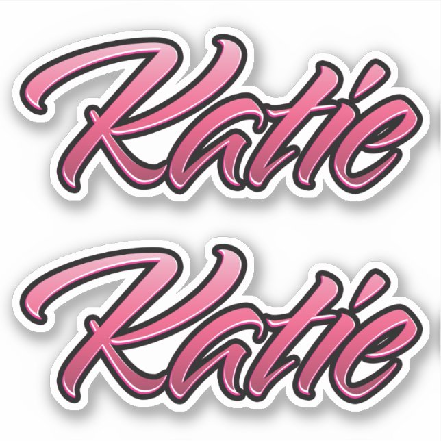Pegatina Katie faded pink Aufkleber Sticker Stickerset (Anverso)