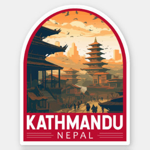 Pegatina Katmandú Nepal Viajes de arte