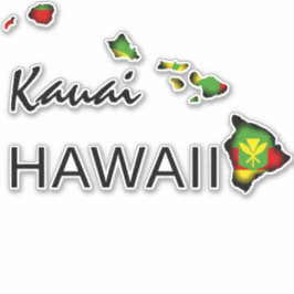 PEGATINA KAUAI - ISLAS KANAKA MAOLI HAWAII BLK