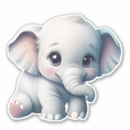 Pegatina Kawaii Baby Elephant