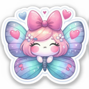 Pegatina Kawaii Butterfly