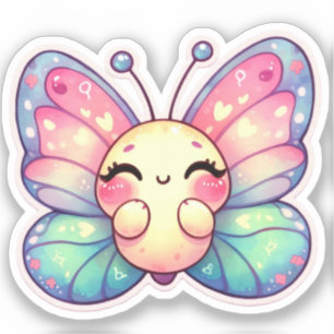 Pegatina Kawaii Butterfly