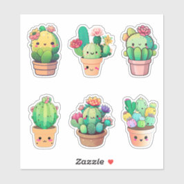 Pegatina Kawaii Cactus