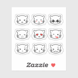 Pegatina Kawaii Cat Emoji