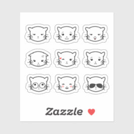 Pegatina Kawaii Cat Emoji 2
