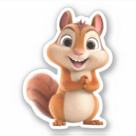 Pegatina Kawaii Chibi Cute Personalizado Chipmunk