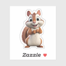 Pegatina Kawaii Chibi Cute Squirrel Chipmunk