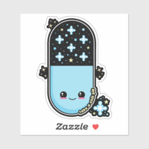 Pegatina Kawaii Chill Pill