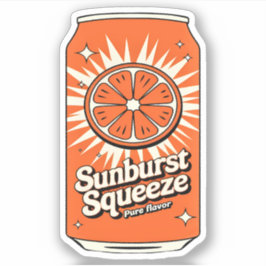 Pegatina Kawaii Cute Diversión Naranja Fruity Bebe jugo