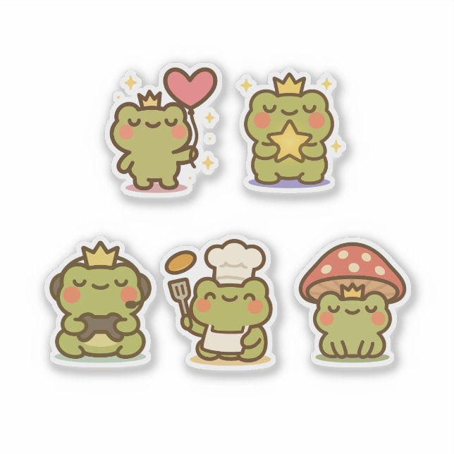 Pegatina Kawaii Frog Sticke (Anverso)