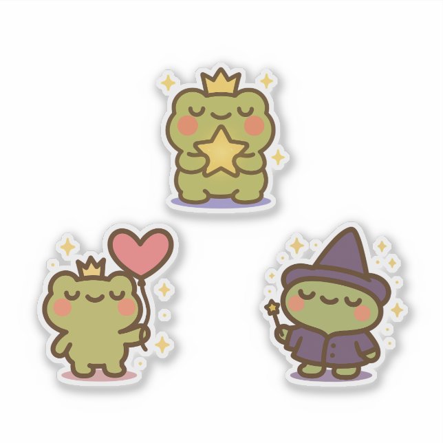 Pegatina Kawaii Frog Sticke (Anverso)