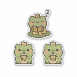 Pegatina Kawaii Frog Sticke