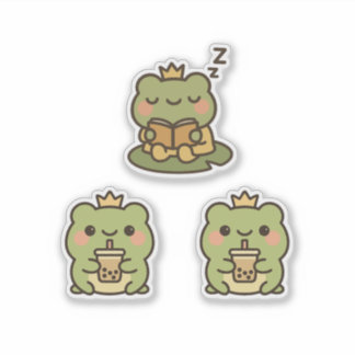 Pegatina Kawaii Frog Sticke