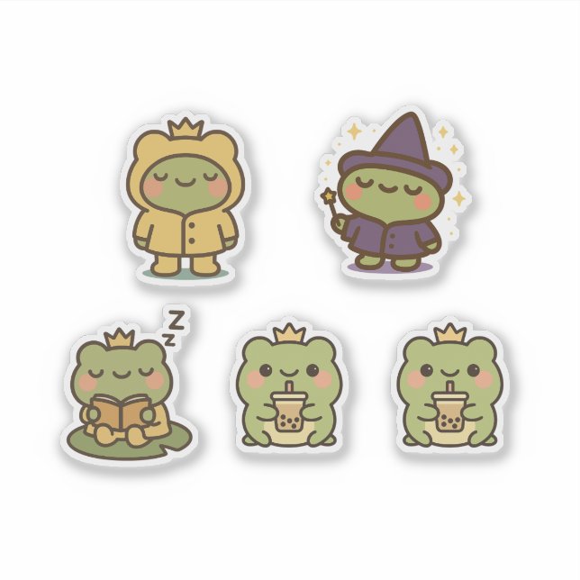 Pegatina Kawaii Frog Sticke (Anverso)
