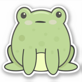 Pegatina Kawaii Frog, Toad