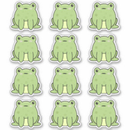 Pegatina Kawaii Frogs