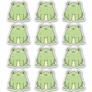 Pegatina Kawaii Frogs