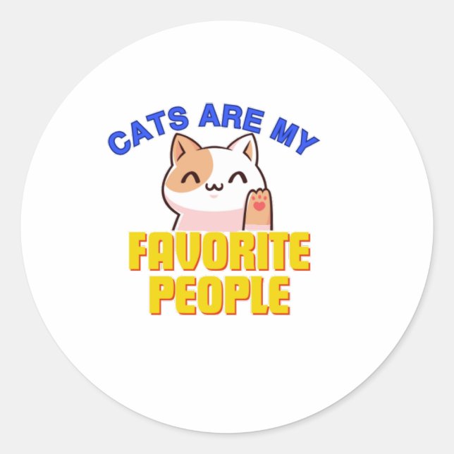 Pegatina kawaii gato (Anverso)